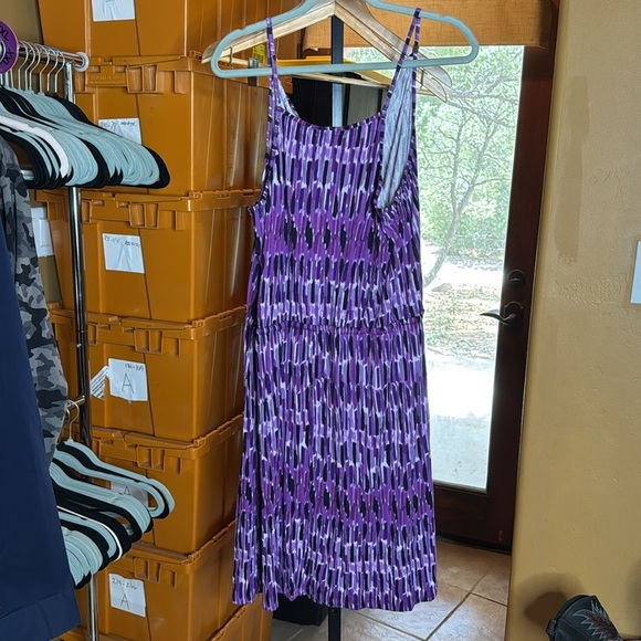 Lane Bryant Purple and White Spaghetti Strap Sundress Size 2X 18/20 - Picture 8 of 8